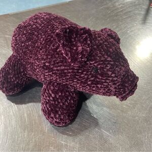 Purple pig. Handmade from velvet‎ yarn. Amazingly soft! Great decoration